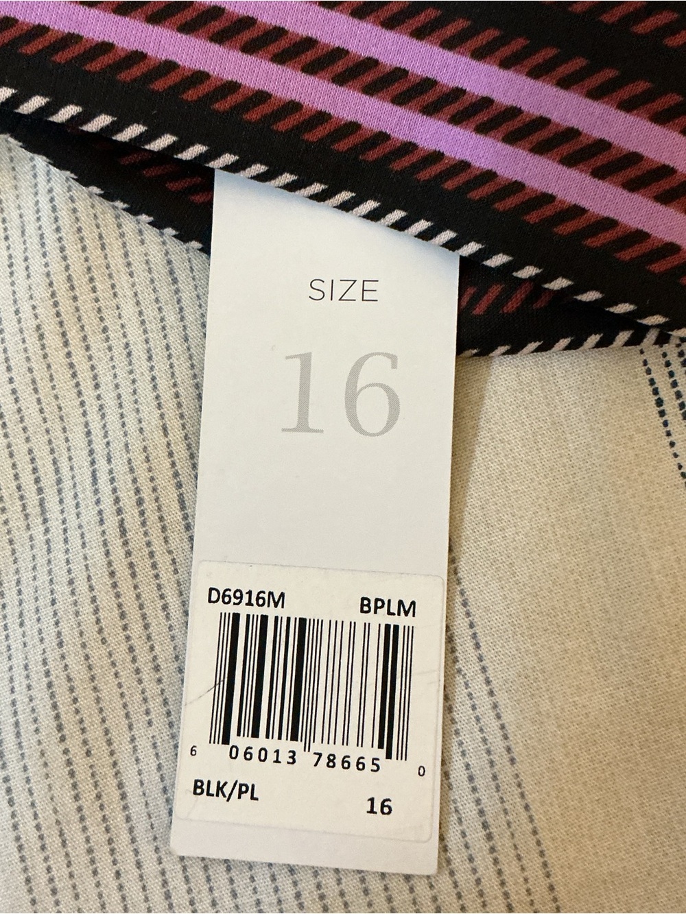 Donna Morgan NWT Size 16 Multicolor Plaid Stripe Long Sleeve Dress - Picture 7 of 11